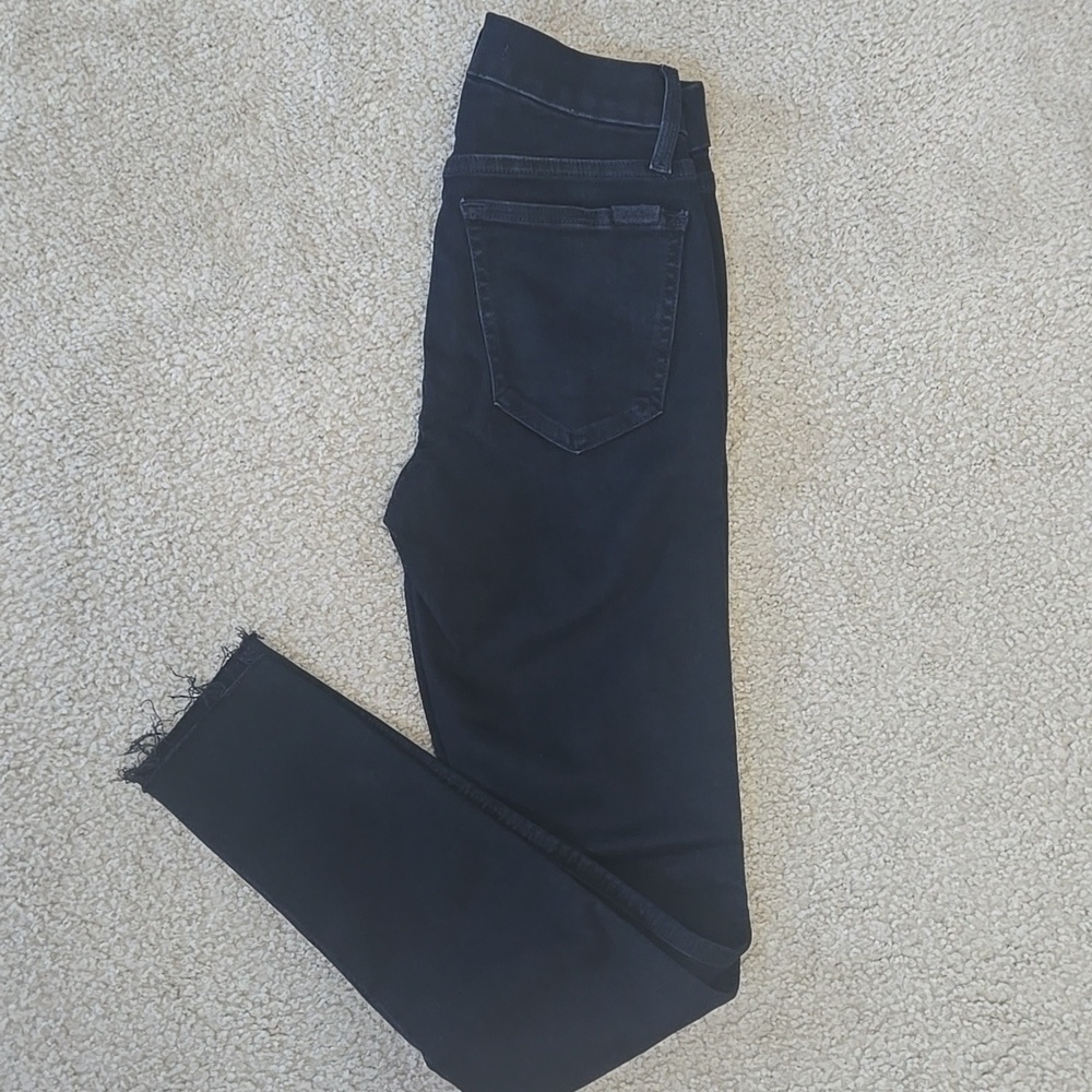 Joe's Hi Rise Honey Curvy Skinny Ankle Jeans Size 24 Dark Blue Rinse